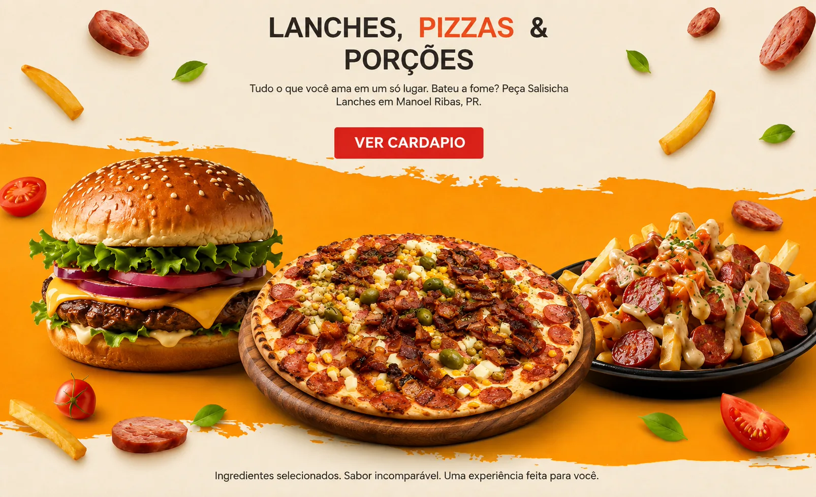 Lanches, pizzas e porções — veja o cardápio completo da Salsicha Lanches